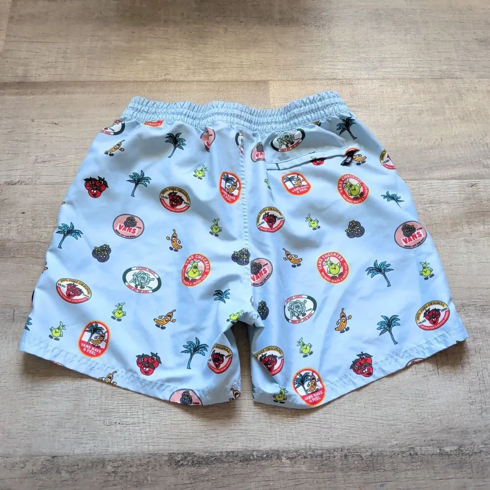 Authentic VANS Light Blue / Teal Board Shorts - Fruit Print Men’s M CuteEUC!